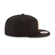 Load image into Gallery viewer, Pittsburgh Pirates New Era MLB 9FIFTY 950 Snapback Cap Hat Black Crown/Visor Yellow Logo