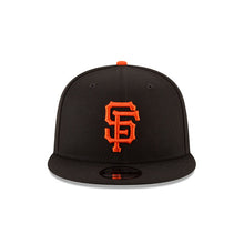 Load image into Gallery viewer, San Francisco Giants New Era 9FIFTY 950 Snapback Cap Hat Black Crown/Visor Orange Logo