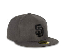 Load image into Gallery viewer, San Diego Padres New Era MLB 59FIFTY 5950 Fitted Cap Hat Dark Gray Crown/Visor Black Logo