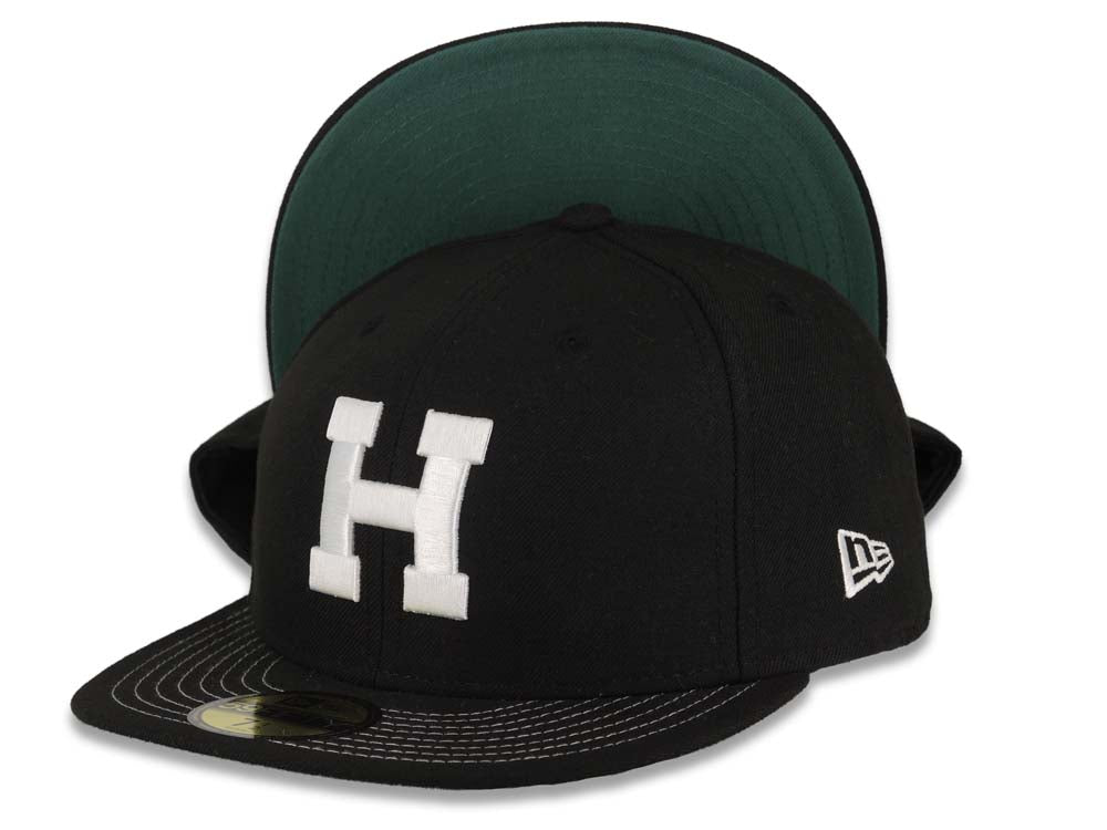 Naranjeros de Hermosillo New Era 9FIFTY 950 Fitted Cap Hat Black Crown/Visor White Logo Green UV