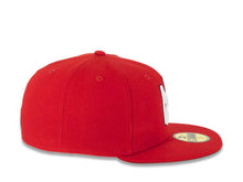 Load image into Gallery viewer, Mexicali Aguilas New Era Mexican Pacific League LMP 59FIFTY 5950 Fitted Cap Hat Red Crown/Visor White/Black Logo