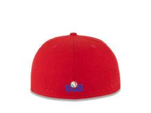 Load image into Gallery viewer, Mexicali Aguilas New Era Mexican Pacific League LMP 59FIFTY 5950 Fitted Cap Hat Red Crown/Visor White/Black Logo