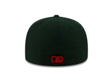 Load image into Gallery viewer, (Youth) San Diego Padres New Era MLB 59Fifty 5950 Fitted Cap Hat Black Crown/Visor Black/Red Logo