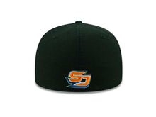Load image into Gallery viewer, San Diego Gulls New Era 59FIFTY 5950 Fitted Cap Hat Black Crown/Visor Team Color Logo
