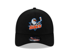 Load image into Gallery viewer, San Diego Gulls New Era 39THIRTY 3930 Flexfit Cap Hat Black Crown/Visor Team Color Logo