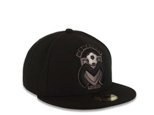 Load image into Gallery viewer, Morelia Monarcas New Era Liga de Expanision MX 59FIFTY 5950 Fitted Cap Hat Black Crown/Visor Dark Gray/Black Logo