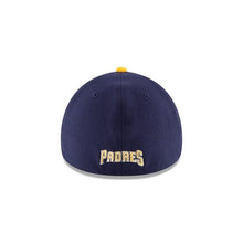 Load image into Gallery viewer, San Diego Padres New Era MLB 39THIRTY 3930 Fitted Cap Hat Navy Crown/Visor White/Gold Logo