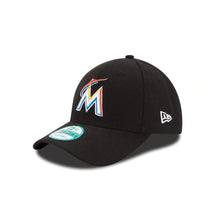 Load image into Gallery viewer, Miami Marlins New Era MLB 9FORTY 940 Adjustable Cap Hat Black Crown/Visor Team Color Logo