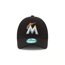 Load image into Gallery viewer, Miami Marlins New Era MLB 9FORTY 940 Adjustable Cap Hat Black Crown/Visor Team Color Logo