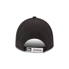 Load image into Gallery viewer, Miami Marlins New Era MLB 9FORTY 940 Adjustable Cap Hat Black Crown/Visor Team Color Logo