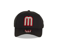 Load image into Gallery viewer, Mexico 39THIRTY 3930 WBC Flexfit Cap Hat Team Color Black Crown/Visor Green/White/Red Logo