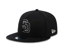 Load image into Gallery viewer, San Diego Padres New Era MLB 9FIFTY 950 Snapback Cap Hat Black Crown/Visor Black/Silver Logo