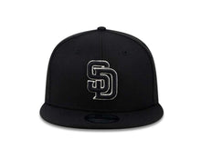 Load image into Gallery viewer, San Diego Padres New Era MLB 9FIFTY 950 Snapback Cap Hat Black Crown/Visor Black/Silver Logo