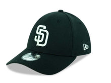 Load image into Gallery viewer, San Diego Padres New Era MLB 39THIRTY 3930 Flexfit Cap Hat Black Crown/Visor White Logo