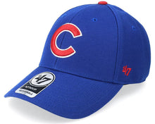 Load image into Gallery viewer, Chicago Cubs '47 Brand MLB MVP Adjustable Cap Hat Royal Blue Crown/Visor Red/White Logo