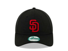 Load image into Gallery viewer, San Diego Padres New Era MLB 9FORTY 940 Adjustable Cap Hat Black Crown/Visor Red Logo