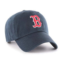 Load image into Gallery viewer, Boston Red Sox '47 Brand MLB Clean Up Adjustable Cap Hat Navy Blue Crown/Visor Team Color Logo