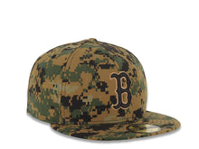 Load image into Gallery viewer, Boston Red Sox New Era MLB 59FIFTY 5950 Fitted Cap Hat Digital Camo/Black Crown/Visor Team Color Logo