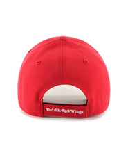 Load image into Gallery viewer, Detroit Red Wings '47 Brand Band NHL MVP Adjustable Cap Hat Red Crown/Visor Team Color Logo
