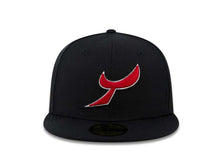 Load image into Gallery viewer, Tijuana Toros New Era LMB 59FIFTY 5950 Fitted Cap Hat Black Crown/Visor Red/White ??úT??Ñ Logo