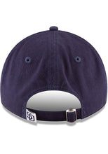 Load image into Gallery viewer, San Diego Padres New Era MLB 9TWENTY 920 Adjustable Cap Hat Light Navy Crown/Visor White Logo