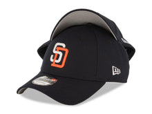 Load image into Gallery viewer, San Diego Padres New Era MLB 9FORTY 940 Adjustable Cap Hat Navy Crown/Visor White/Orange Logo Snapback Closure Gray UV