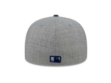 Load image into Gallery viewer, Los Angeles Dodgers New Era MLB 59FIFTY 5950 Fitted Cap Hat Heather Gray/Dark Gray Crown/Visor Royal Blue Logo