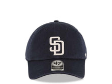 Load image into Gallery viewer, San Diego Padres '47 Brand MLB Clean Up Adjustable Cap Hat Navy Blue Crown/Visor White Logo