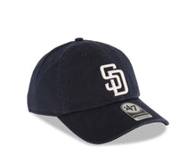 Load image into Gallery viewer, San Diego Padres '47 Brand MLB Clean Up Adjustable Cap Hat Navy Blue Crown/Visor White Logo