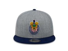 Load image into Gallery viewer, Chivas New Era 9FIFTY 950 Snapback Cap Hat Heather Gray/Navy Crown/Visor Team Color Logo
