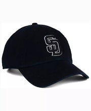 Load image into Gallery viewer, San Diego Padres '47 MLB Clean Up Adjustable Cap Hat Black Crown/Visor Black/White Logo