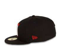 Load image into Gallery viewer, (Youth) Tijuana Toros New Era LMB 59FIFTY 5950 Fitted Cap Team Color Hat Black Crown/Visor Red/White "TJ" Logo