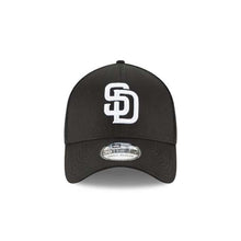 Load image into Gallery viewer, San Diego Padres New Era MLB 39THIRTY 3930 Neo Mesh Flexfit Cap Hat Black Crown/Visor White Logo