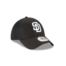 Load image into Gallery viewer, San Diego Padres New Era MLB 39THIRTY 3930 Neo Mesh Flexfit Cap Hat Black Crown/Visor White Logo