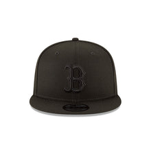Load image into Gallery viewer, Boston Red Sox New Era 9FIFTY 950 Snapback Cap Hat Black Crown/Visor Black Logo