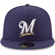 Load image into Gallery viewer, Milwaukee Brewers New Era MLB 9FIFTY 950 Snapback Cap Hat Navy Crown/Visor Team Color Logo