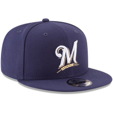 Load image into Gallery viewer, Milwaukee Brewers New Era MLB 9FIFTY 950 Snapback Cap Hat Navy Crown/Visor Team Color Logo