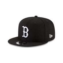 Load image into Gallery viewer, Boston Red Sox New Era 9FIFTY 950 Snapback Cap Hat Black Crown/Visor White Logo