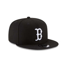 Load image into Gallery viewer, Boston Red Sox New Era 9FIFTY 950 Snapback Cap Hat Black Crown/Visor White Logo