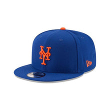 Load image into Gallery viewer, New York Mets New Era MLB 9Fifty 950 Snapback Cap Hat Royal Blue Crown/Visor Orange Logo