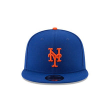 Load image into Gallery viewer, New York Mets New Era MLB 9Fifty 950 Snapback Cap Hat Royal Blue Crown/Visor Orange Logo