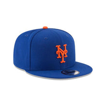 Load image into Gallery viewer, New York Mets New Era MLB 9Fifty 950 Snapback Cap Hat Royal Blue Crown/Visor Orange Logo