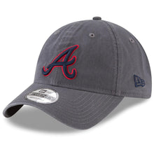 Load image into Gallery viewer, Atlanta Braves New Era MLB 9TWENTY 920 Adjustable Cap Hat Gray Crown/Visor Navy/Red Logo