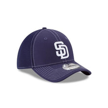 Load image into Gallery viewer, San Diego Padres New Era MLB 39THIRTY 3930 Neo Mesh Flexfit Cap Hat Light Navy Crown/Visor White Logo
