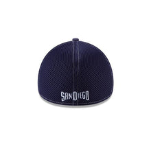 Load image into Gallery viewer, San Diego Padres New Era MLB 39THIRTY 3930 Neo Mesh Flexfit Cap Hat Light Navy Crown/Visor White Logo