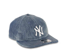 Load image into Gallery viewer, New York Yankees New Era MLB 9FIFTY 950 Retro Crown Snapback Cap Hat Navy Blue Crown/Visor White Logo (Denim Drift)