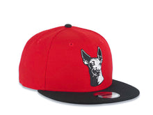 Load image into Gallery viewer, Xolos de Tijuana New Era Liga MX 9FIFTY 950 Snapback Cap Hat Red Crown Black Visor Black/White "Dog Head" Logo