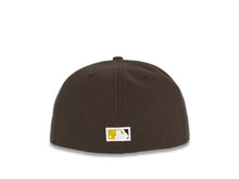 Load image into Gallery viewer, San Diego Padres New Era MLB 59FIFTY 5950 Fitted Cap Hat Black Crown/Visor Brown/White/Yellow Retro Logo