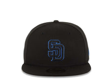 Load image into Gallery viewer, San Diego Padres New Era MLB 59FIFTY 5950 Fitted Cap Hat Black Crown/Visor Black/Blue Logo