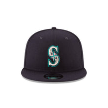 Load image into Gallery viewer, Seattle Mariners New Era MLB 9FIFTY 950 Snapback Cap Hat Navy Crown/Visor Team Color Logo